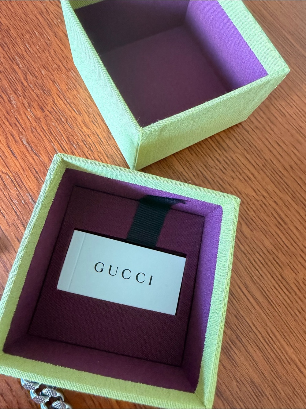 Gucci Silver-Tone Chunky Letter Pendant Necklace - Picture 5 of 8